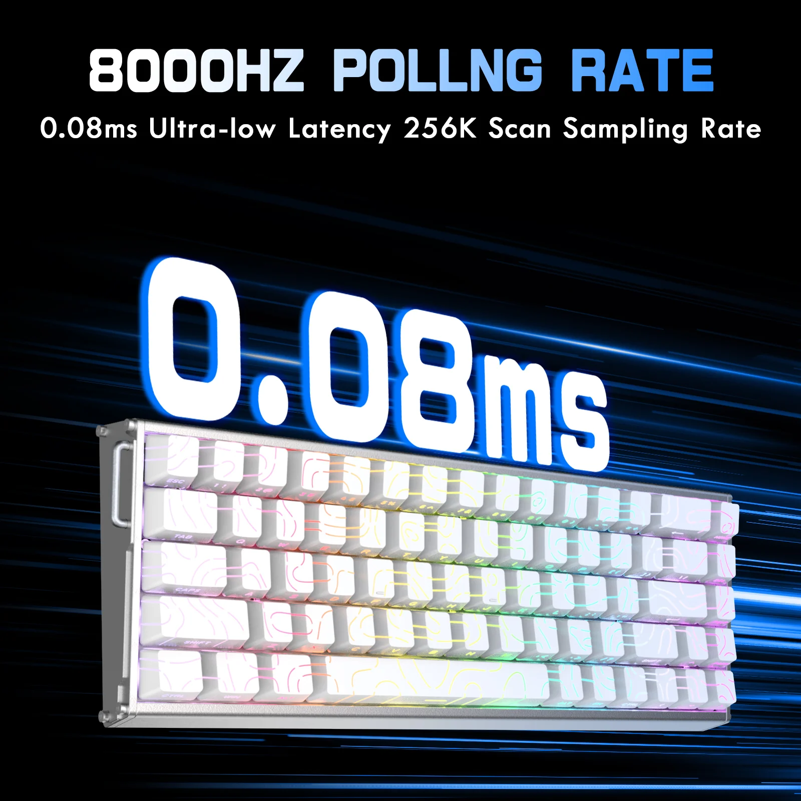ATTACK SHARK X68MAX HE Rapid Trigger CNC Aluminum Keyboard Magnetic Switch with C01Ultra RGB Coiled Cable - Image 13