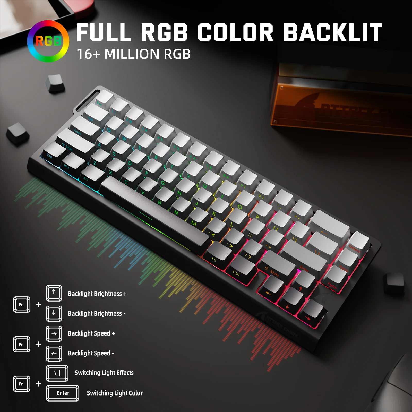 ATTACK SHARK X68PRO HE Wireless Rapid Trigger Keyboard Magnetic Switch - Image 8