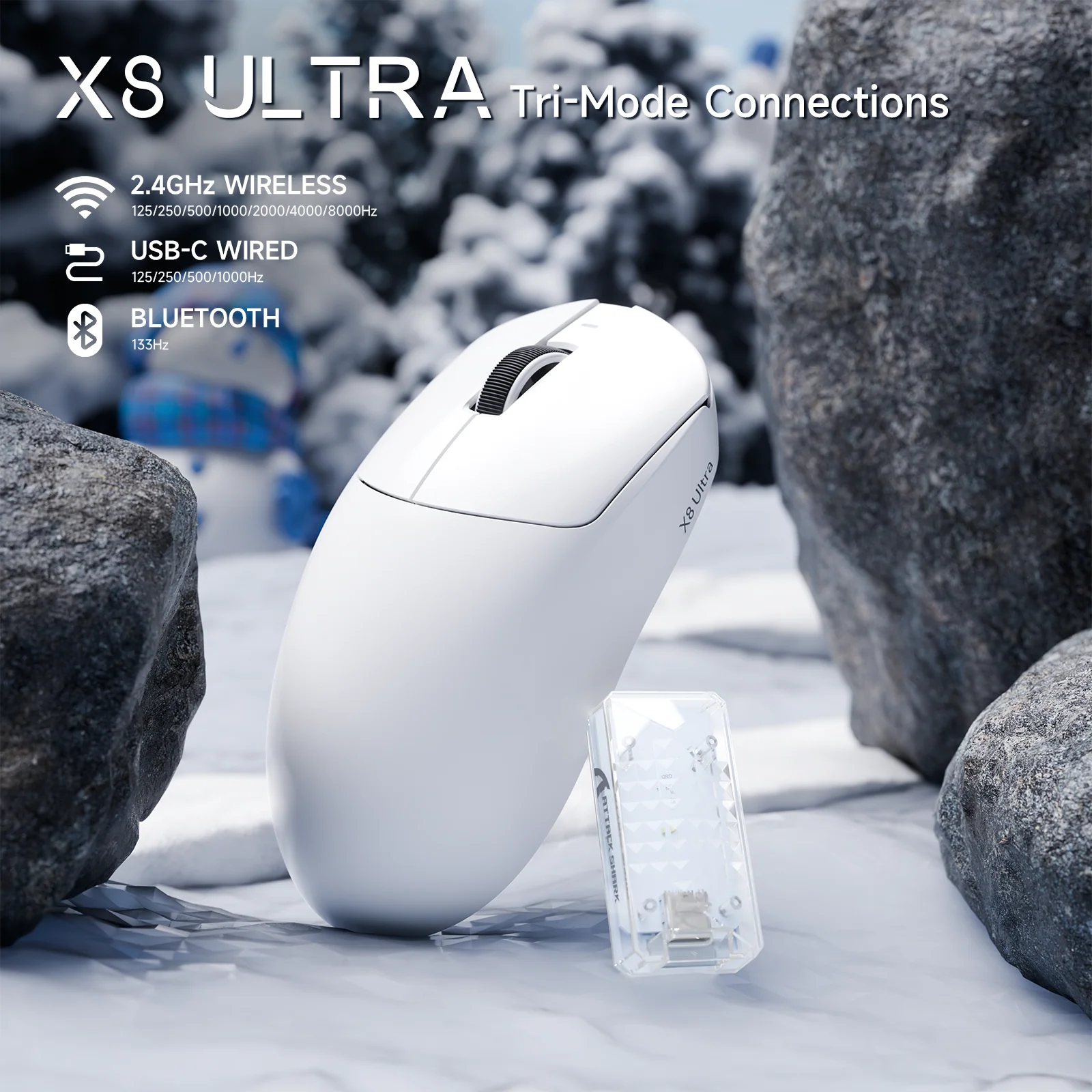 ATTACK SHARK X8 Ultra 8KHz Wireless Gaming Mouse With C06 Ultra Cable - Image 10