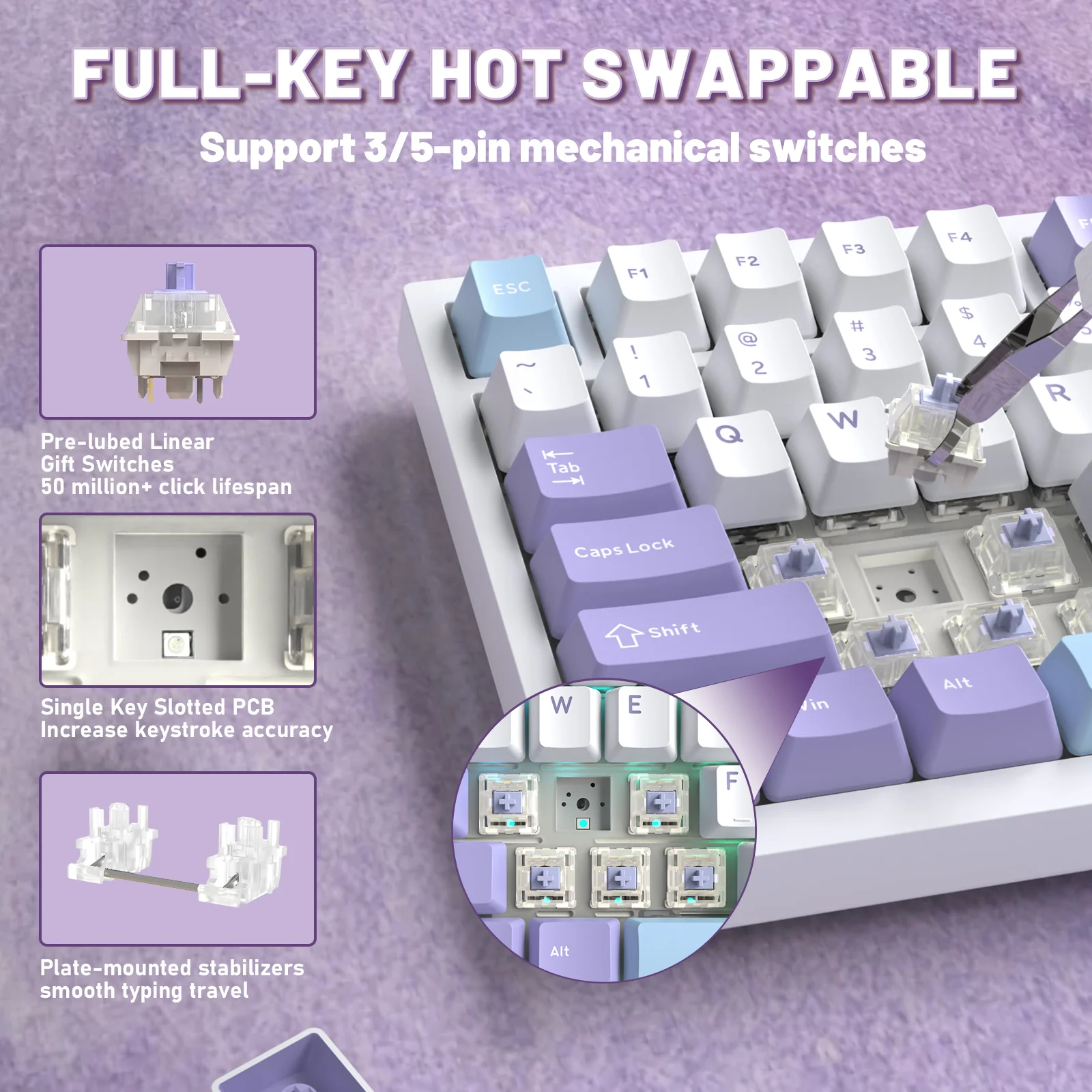 ATTACK SHARK X820ULTRA Mechanical Keyboard with C01ULTRA Coiled Cable - Image 27