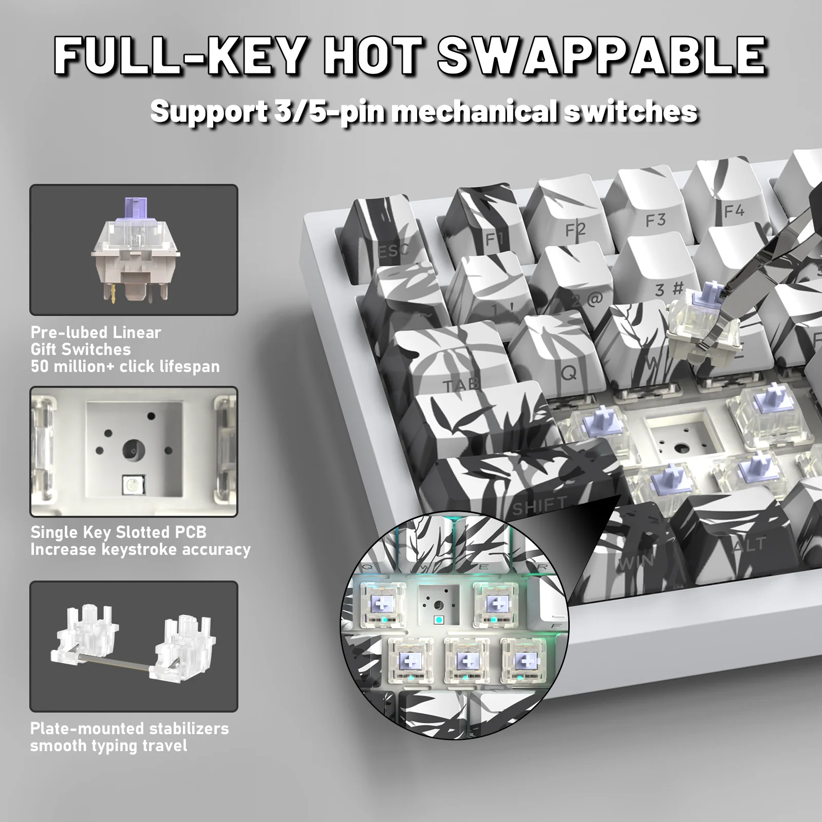 ATTACK SHARK X820ULTRA Mechanical Keyboard with C01ULTRA Coiled Cable - Image 5
