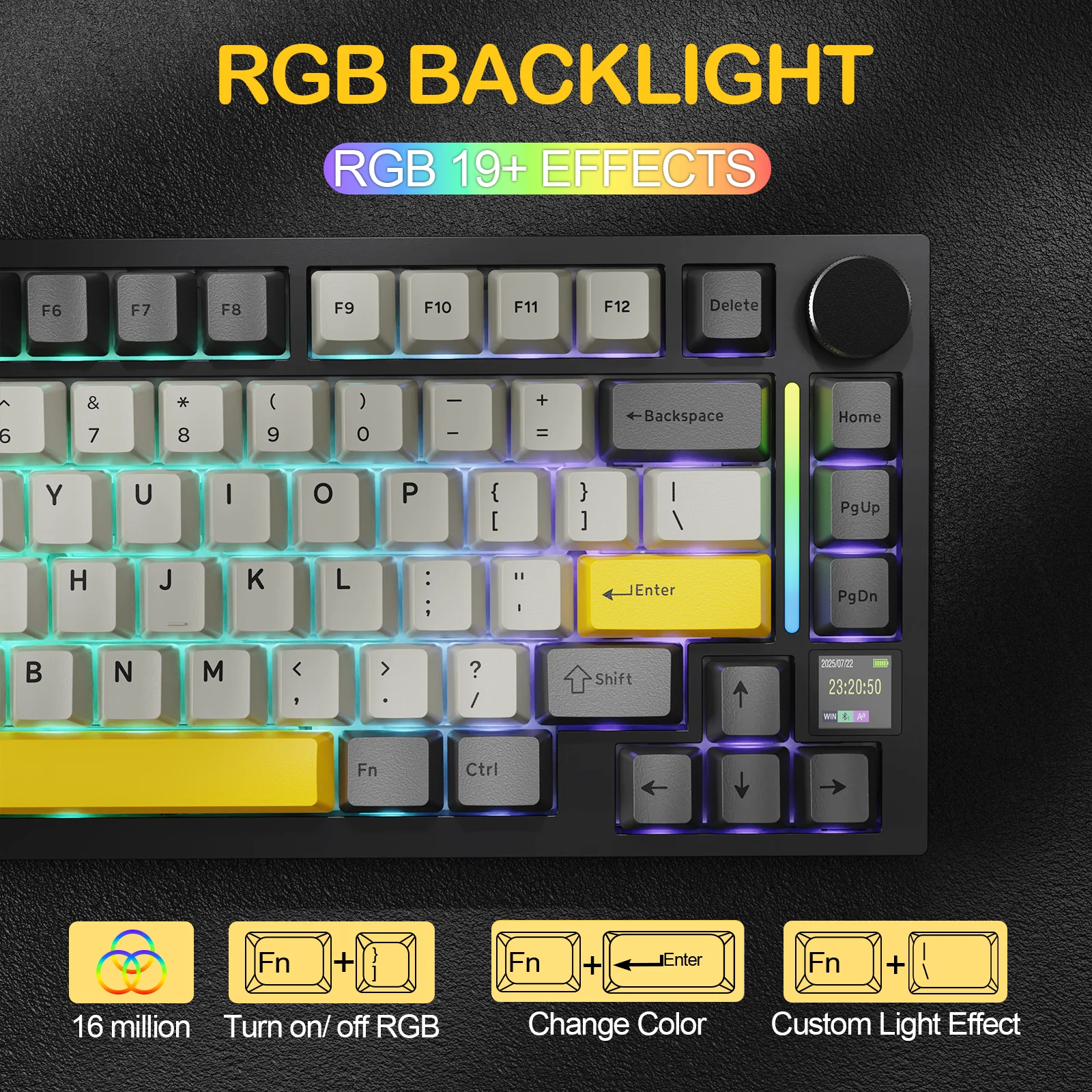 ATTACK SHARK X820Ultra Tri-mode Gasket Mechanical Keyboard - Image 33