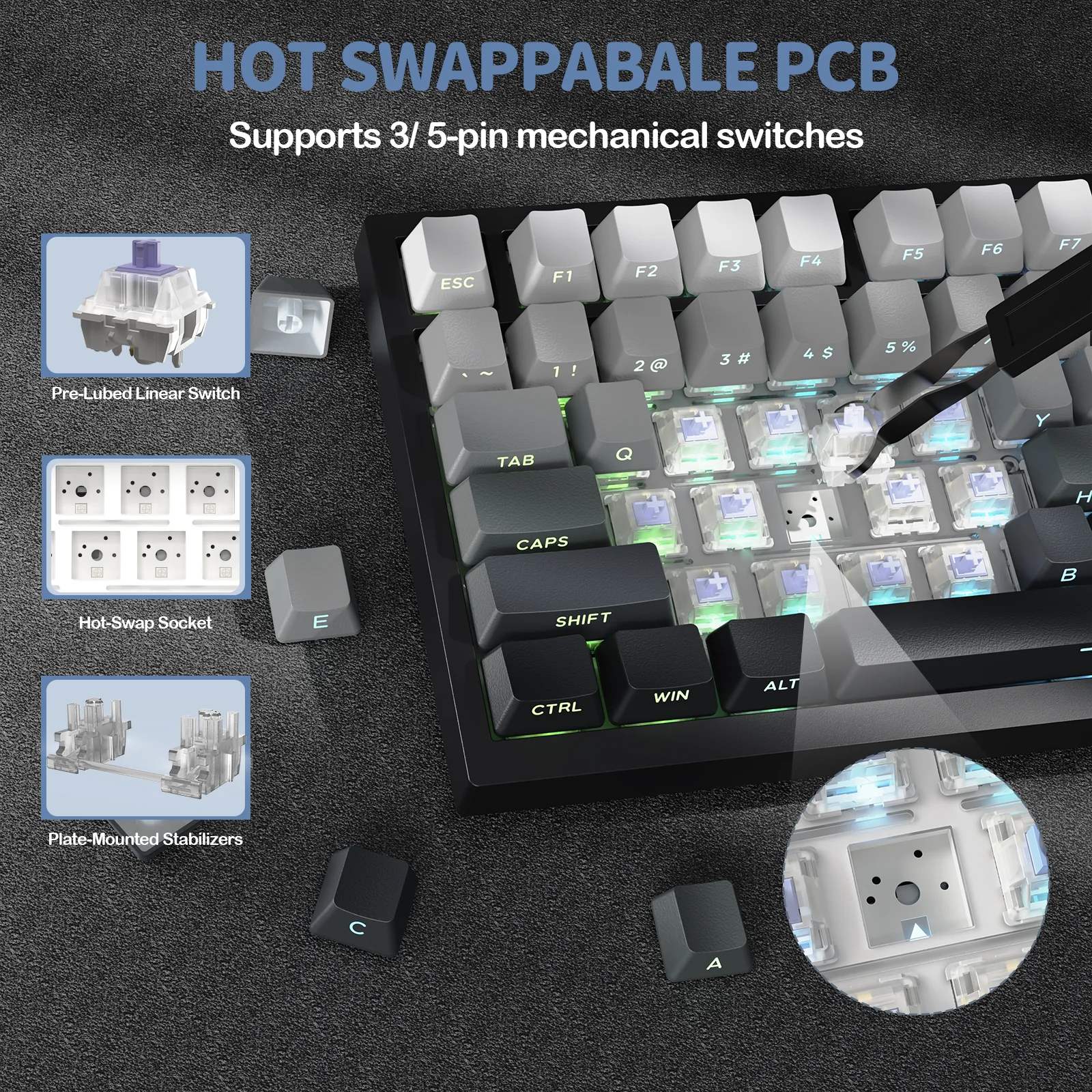 ATTACK SHARK X820Ultra Tri-mode Gasket Mechanical Keyboard - Image 60