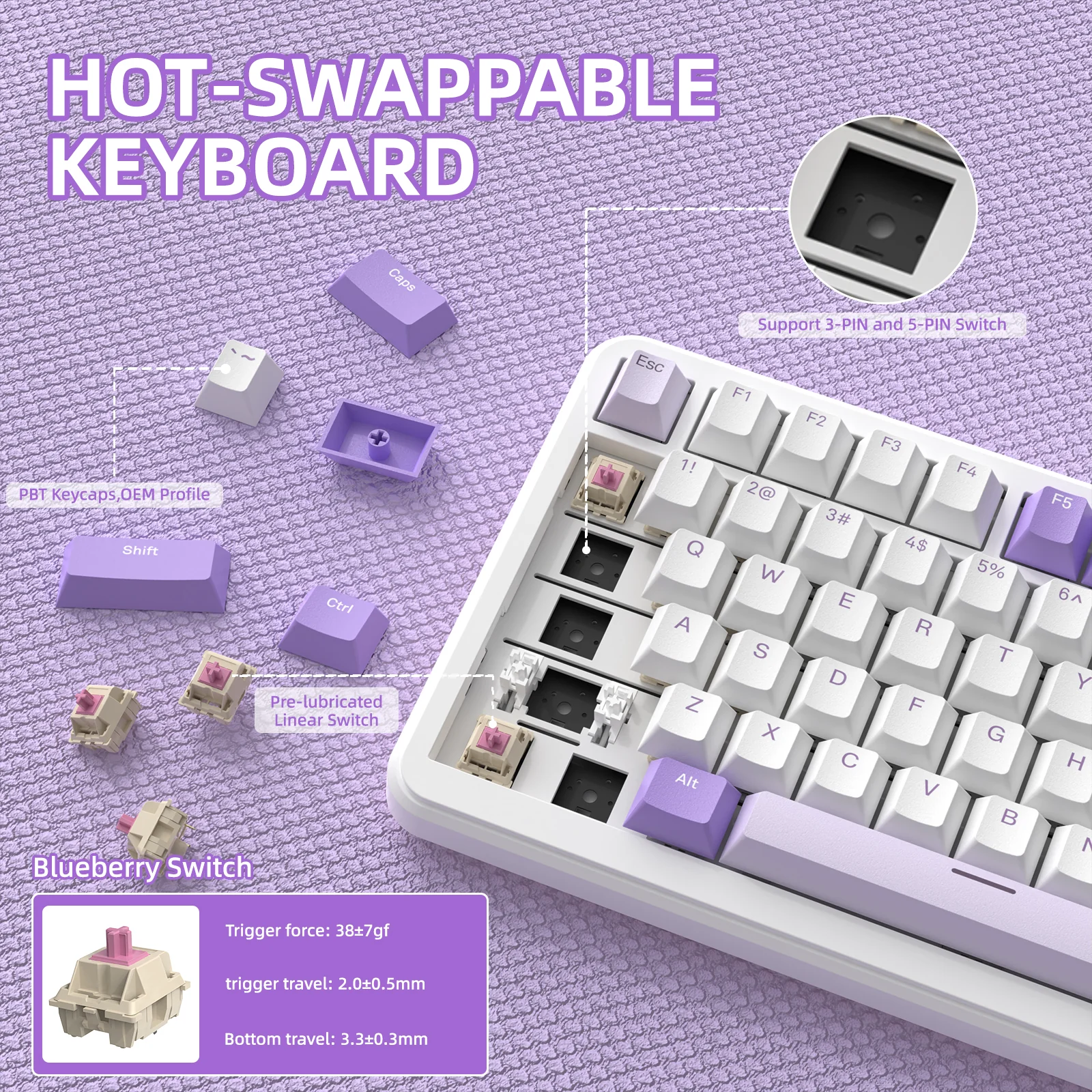 ATTACK SHARK X85PRO Tri-mode Gasket Mechanical Keyboard - Image 28