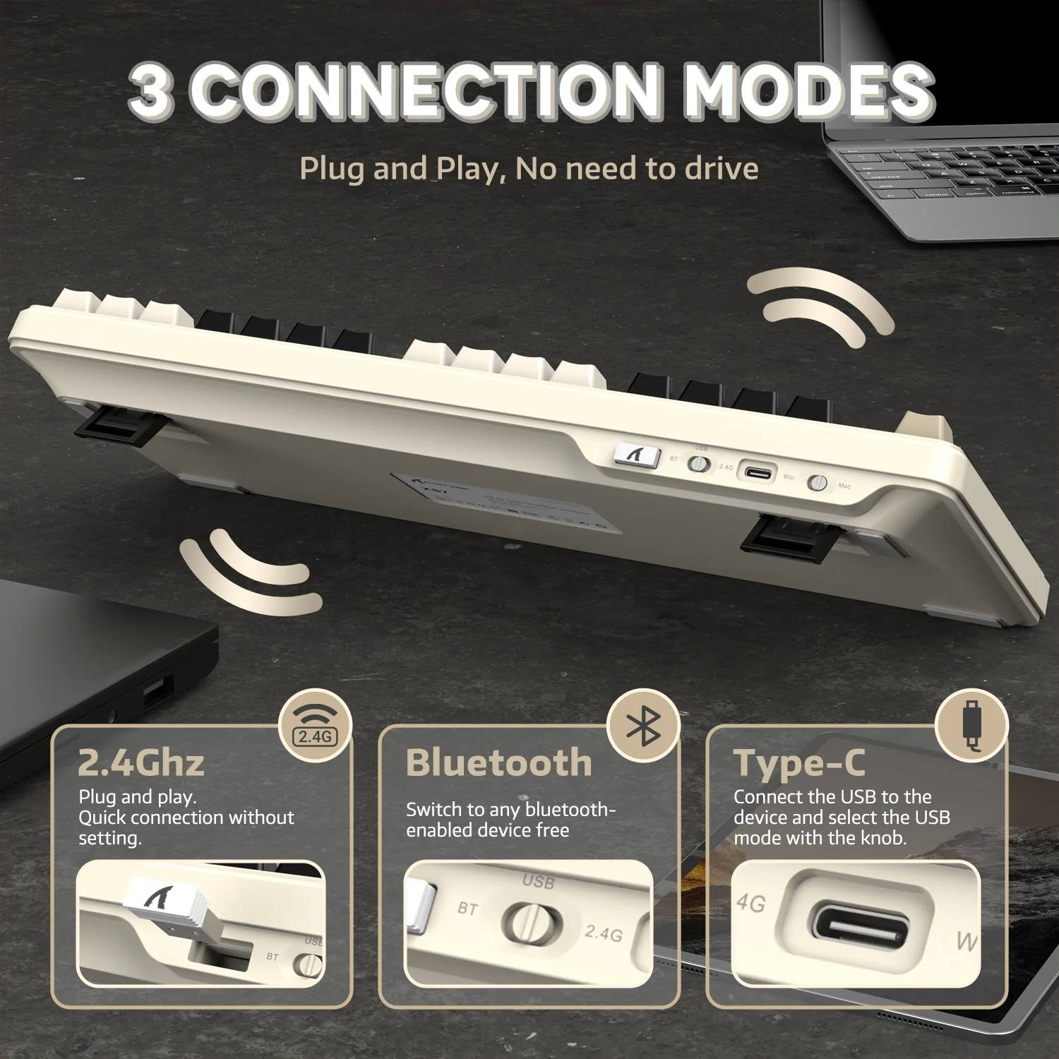 ATTACK SHARK X87 Tri-mode Gasket Mechanical Keyboard - Image 9