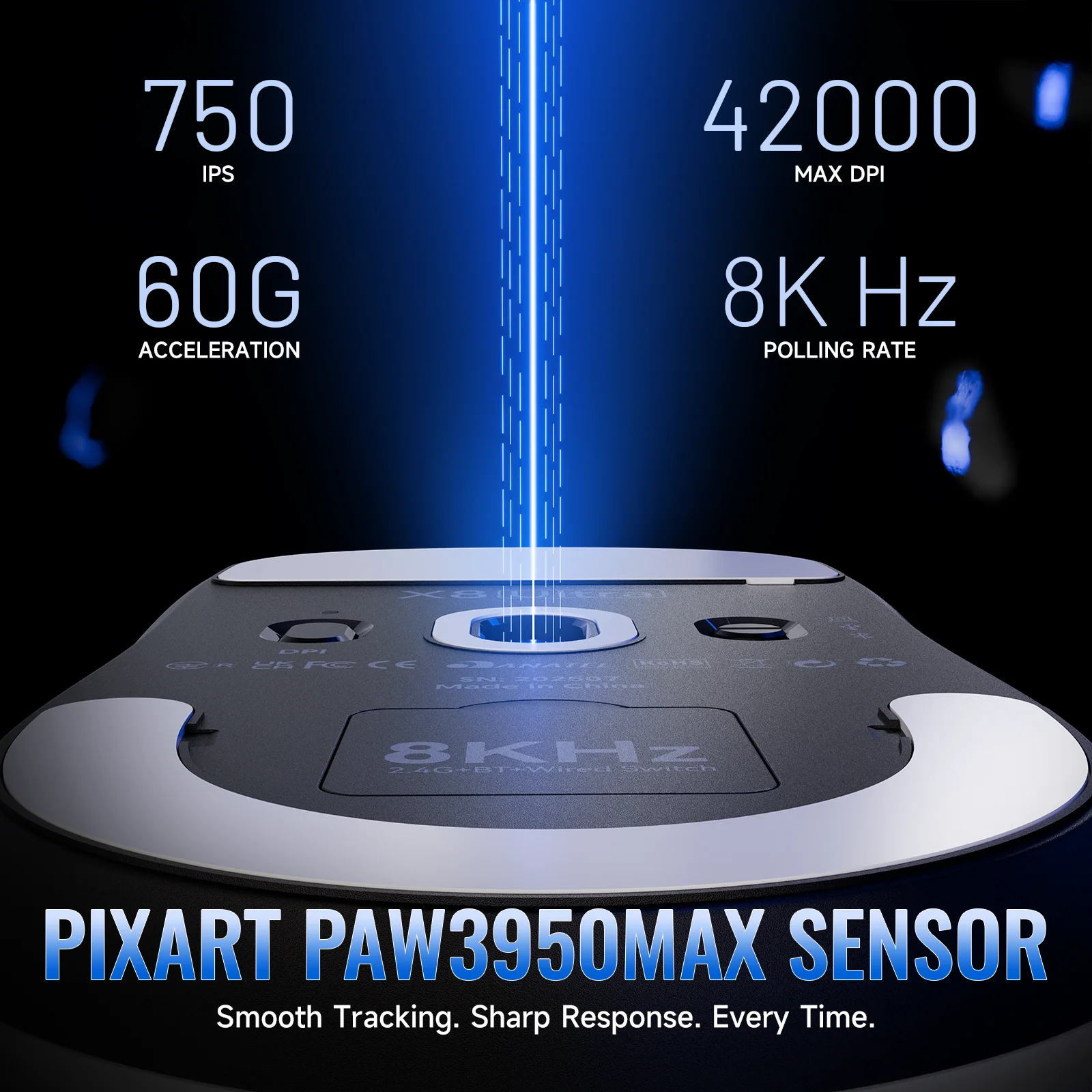 ATTACK SHARK X8 Series Tri-mode  Lightweight Wireless Gaming Mouse - Image 7