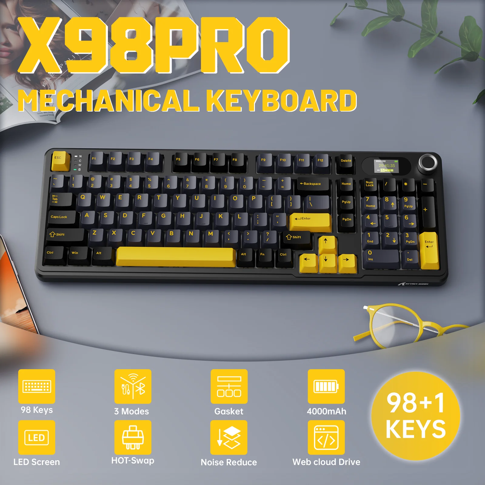 ATTACK SHARK X98PRO Wireless Gaming Keyboard - Image 20