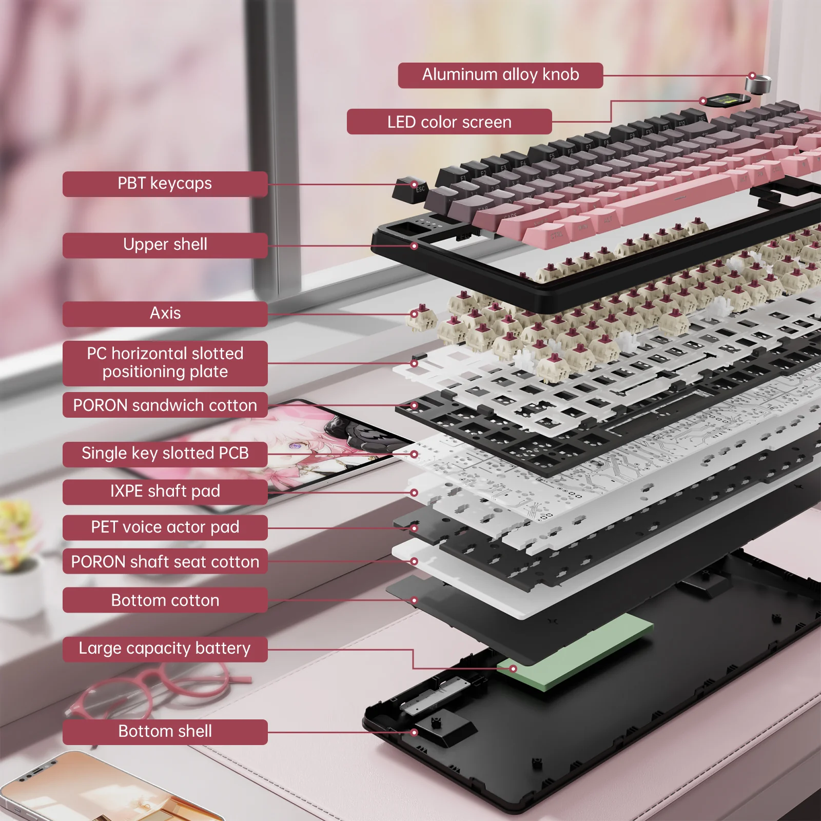 ATTACK SHARK X98PRO Wireless Gaming Keyboard - Image 4