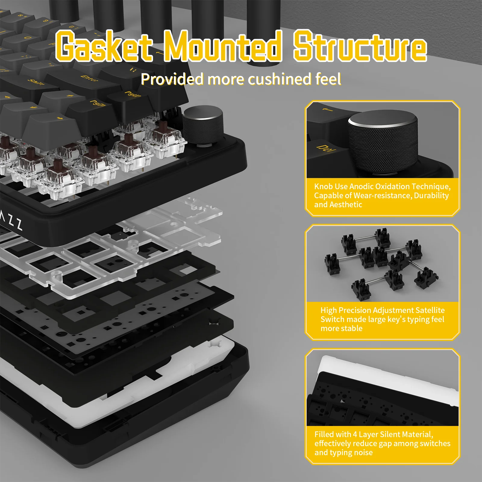 ATTACK SHARK x AJAZZ AKS068 Alice Mechanical Keyboard - Image 7
