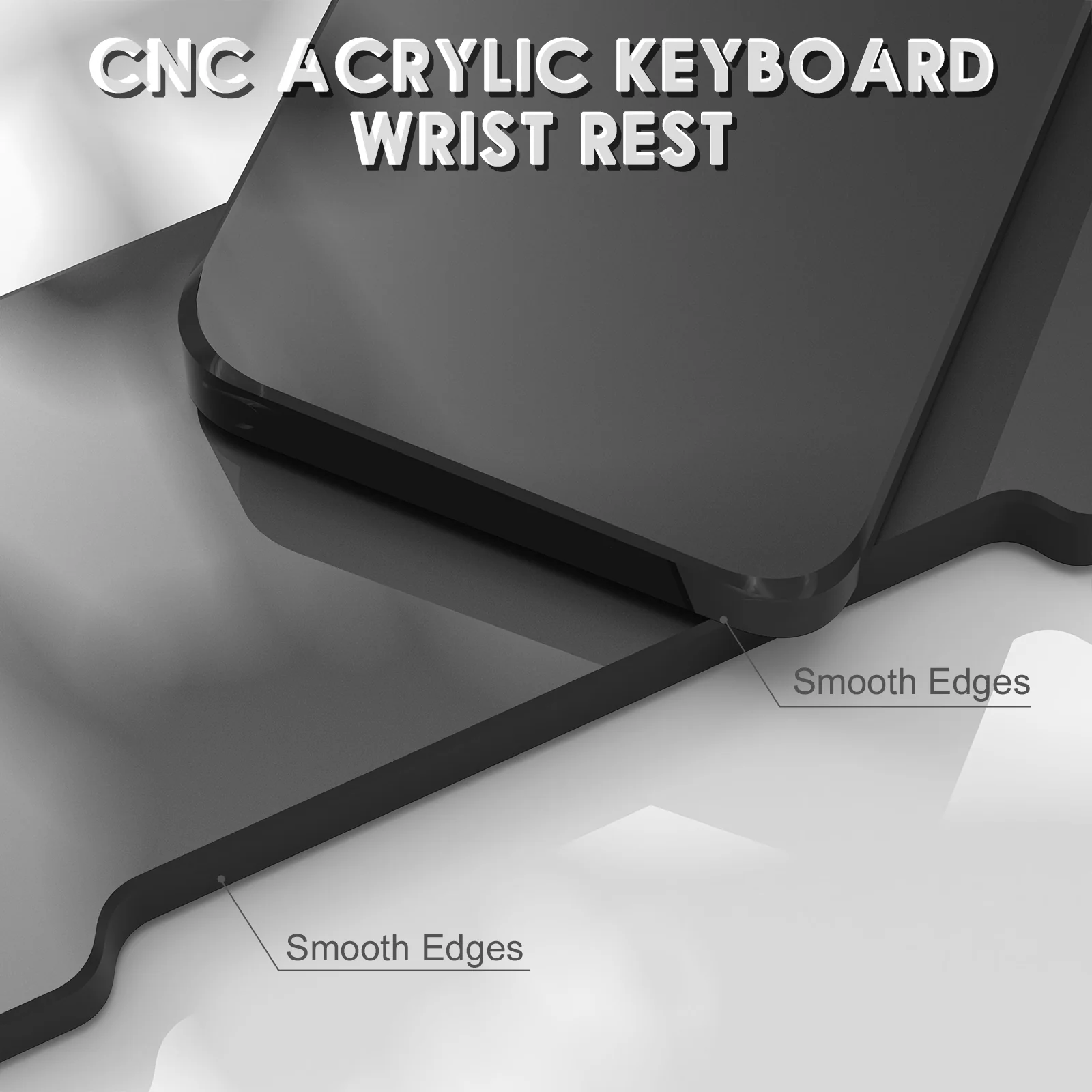 ATTACK SHARK Black Acrylic Wrist Rest - Image 4