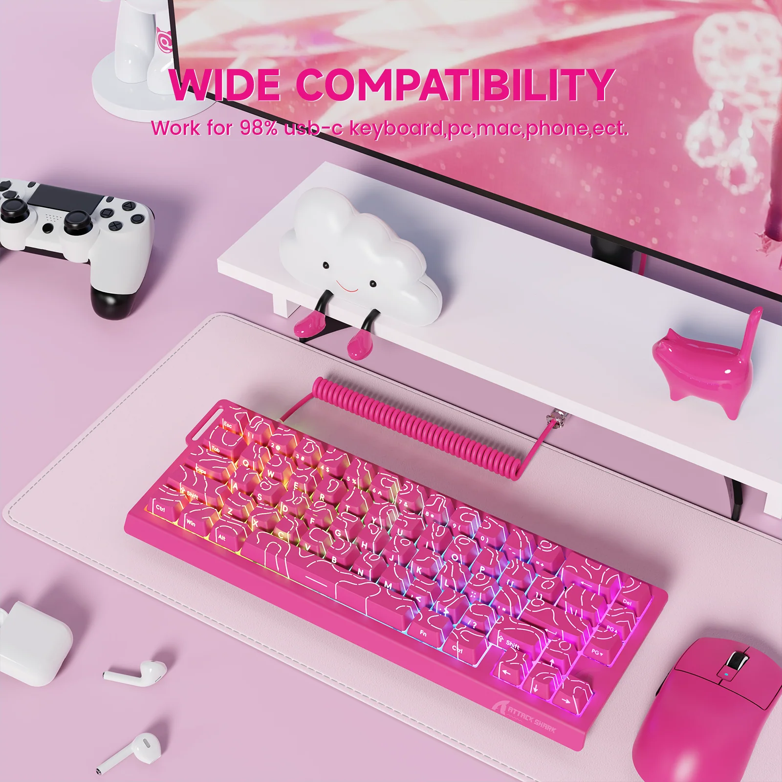 ATTACK SHARK C01Ultra Custom Aviator Cable for 8KHz Magnetic Keyboard - Image 100
