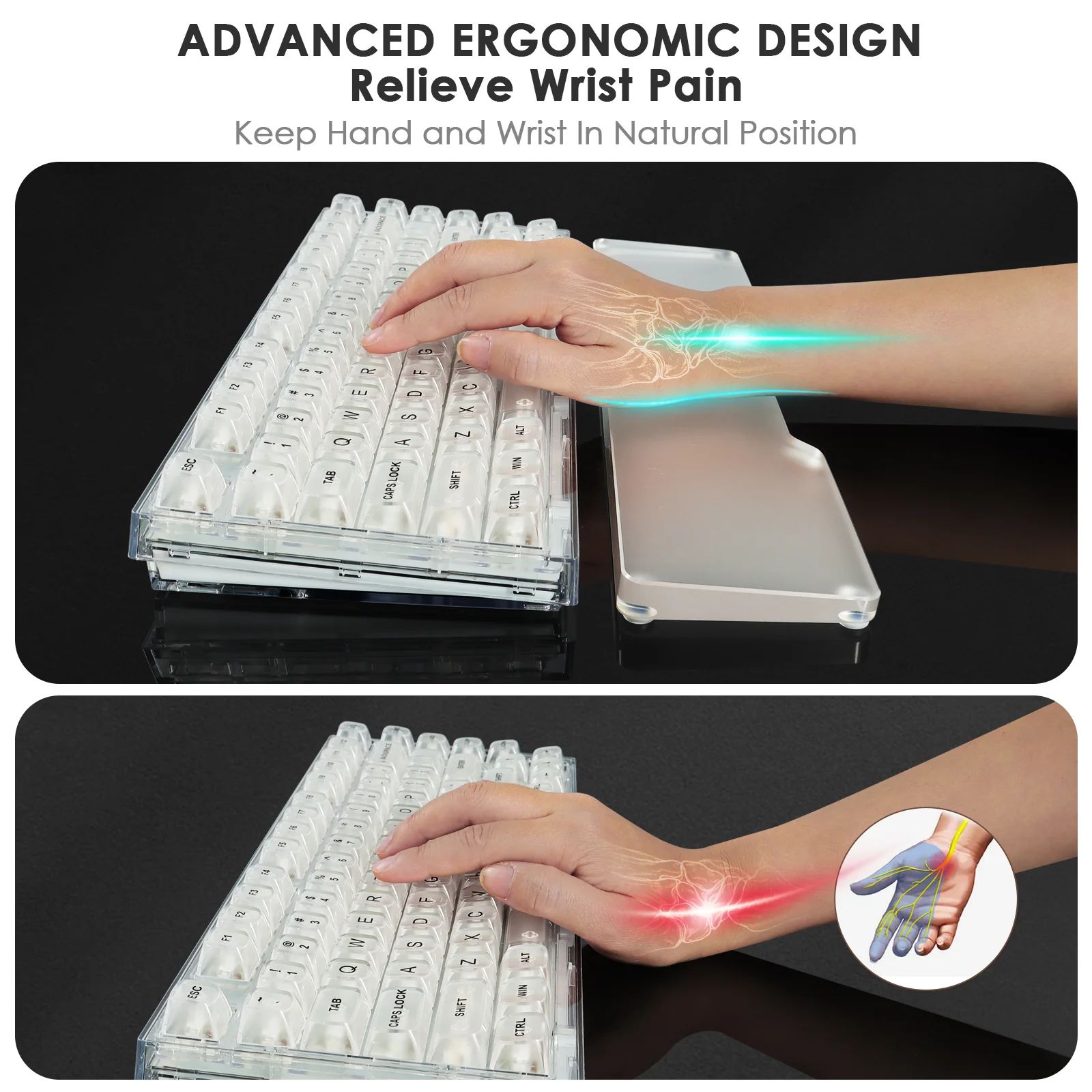 ATTACK SHARK ACRYLIC WRIST REST - Image 7