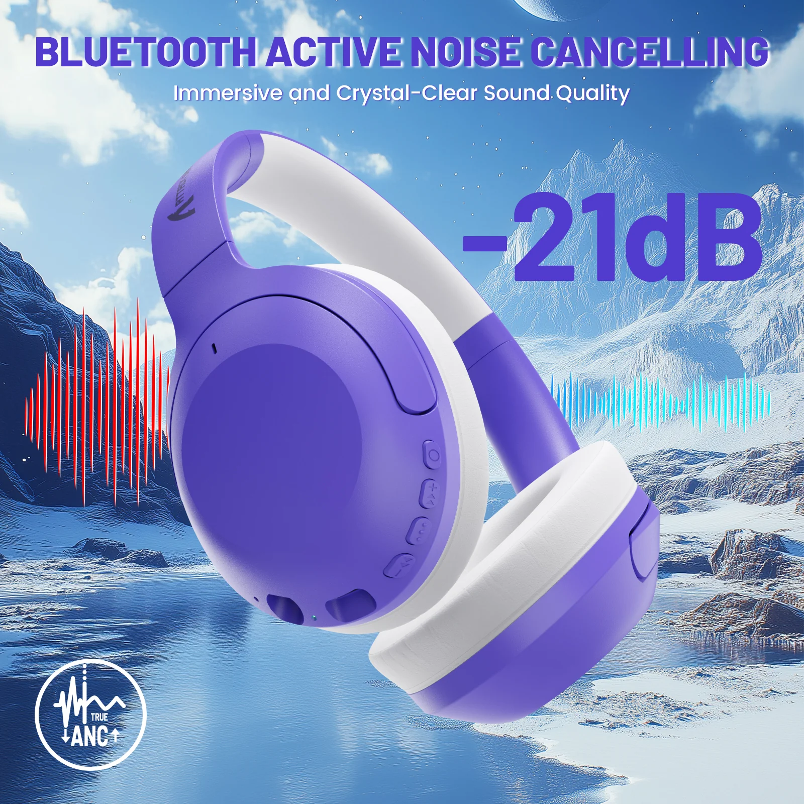 ATTACK SHARK G300 ANC Foldable Ultra-Light Dual-Mode Headphones - Image 25