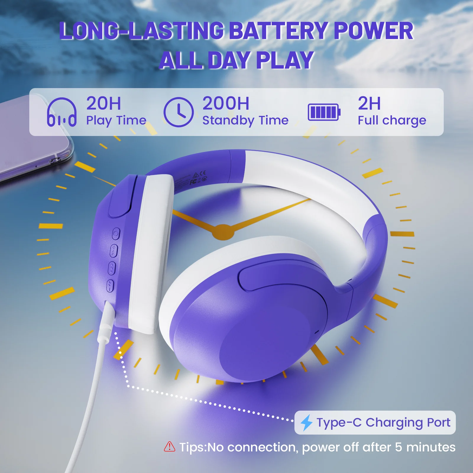 ATTACK SHARK G300 ANC Foldable Ultra-Light Dual-Mode Headphones - Image 26