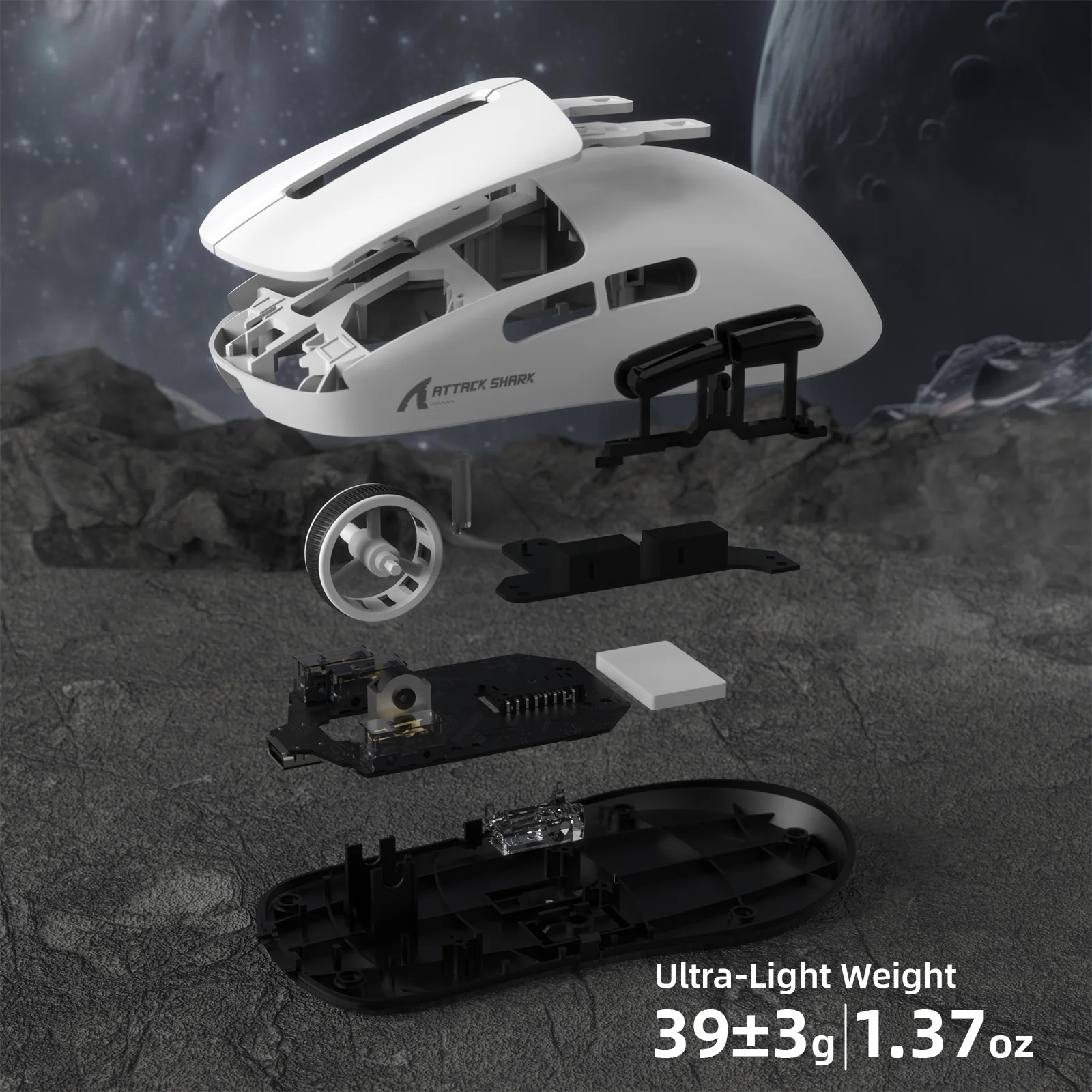ATTACK SHARK R6 LIGHTSPEED Wireless Gaming Mouse with C06 Mouse Coiled Cable - Image 16