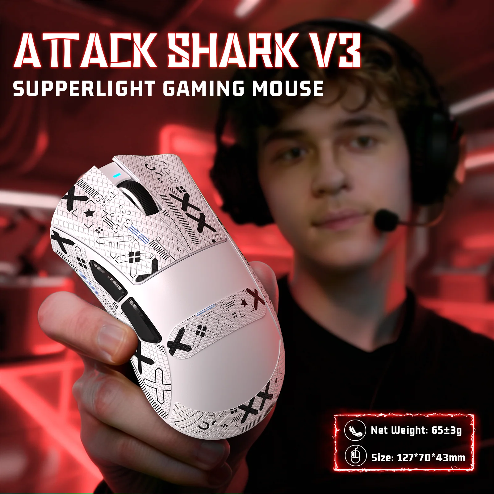 ATTACK SHARK V3 Ultra-Light Tri-Mode Gaming Mouse - Image 37