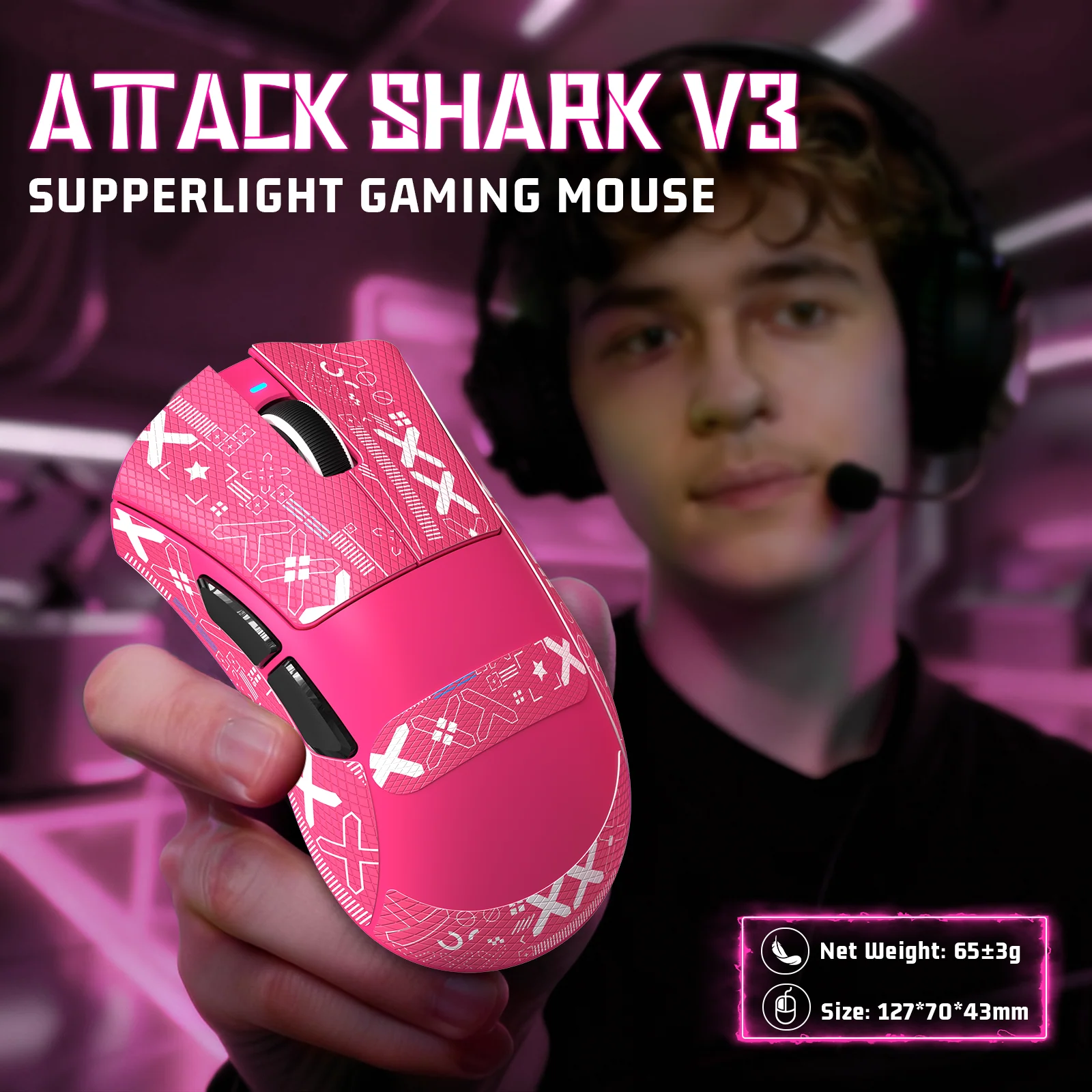 ATTACK SHARK V3 Ultra-Light Tri-Mode Gaming Mouse - Image 46