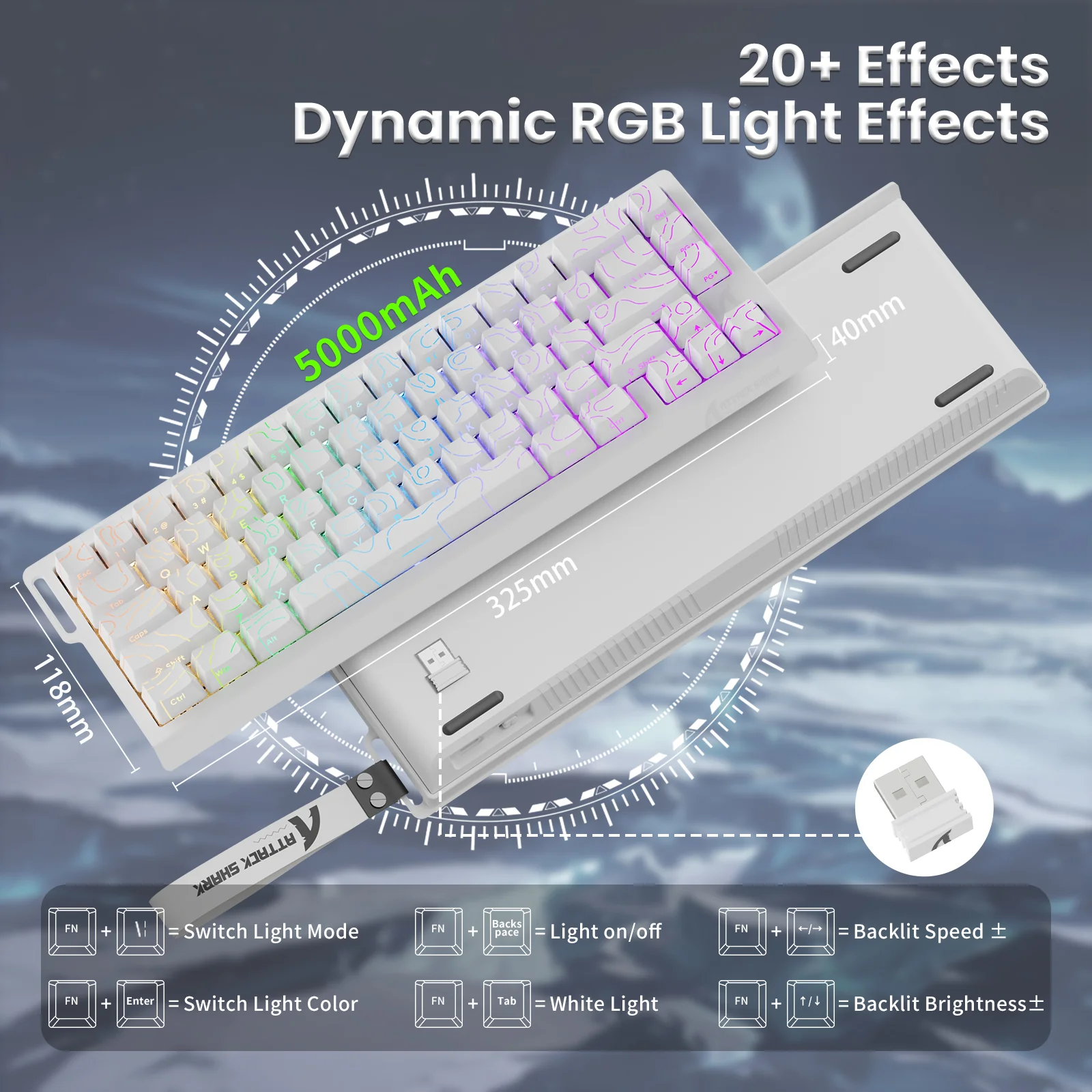 ATTACK SHARK X68PRO HE Wireless Rapid Trigger Keyboard With Coiled Cable - Image 15
