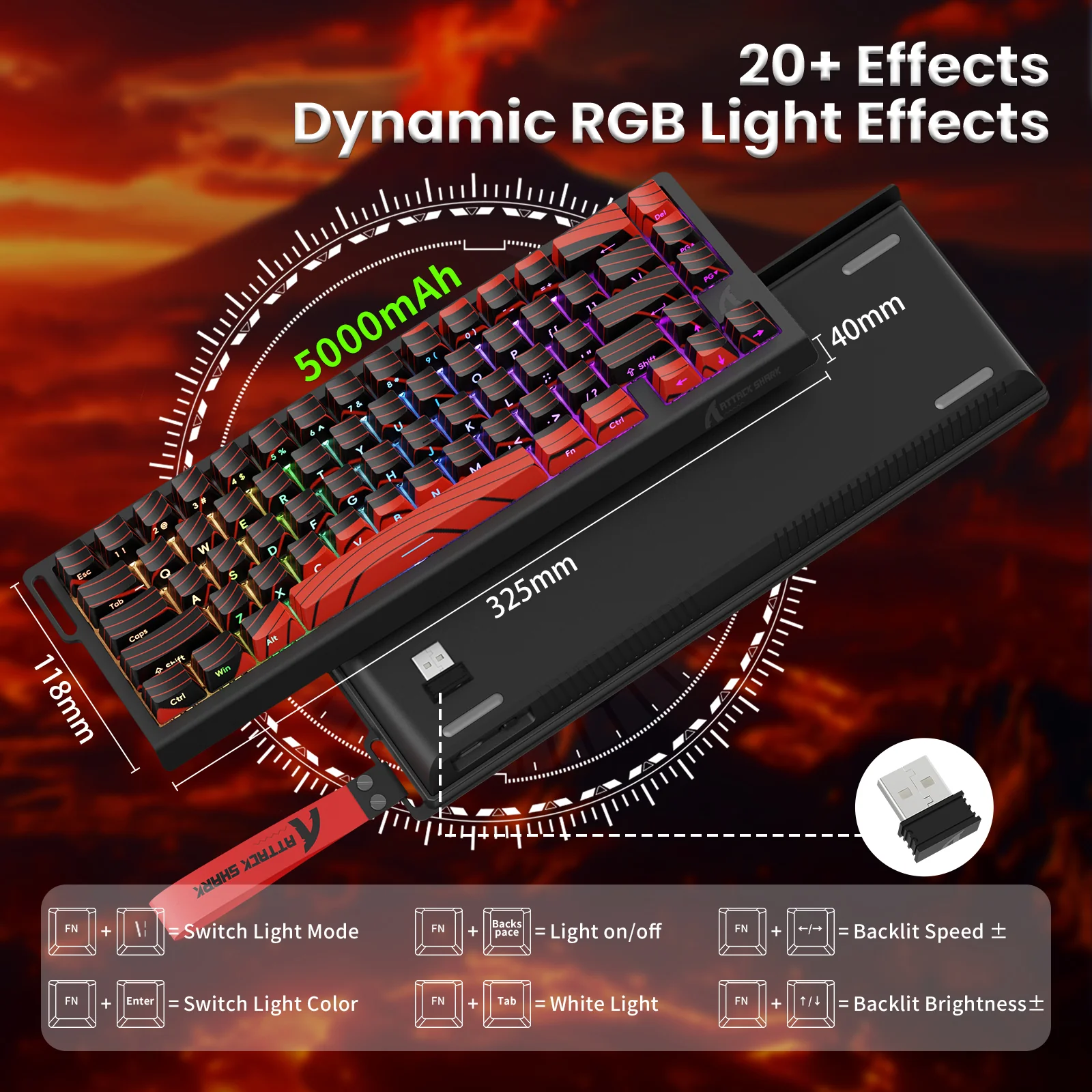 ATTACK SHARK X68PRO HE Wireless Rapid Trigger Keyboard With Coiled Cable - Image 36